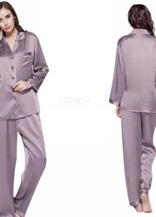 Regalo Delle Donne Raso di Seta Pigiama Set Pigiama Pigiama Set PIGIAMA Indumenti Da Notte Loungewear S, M, L, XL, 2XL, 3XL Più Solido platinumshop