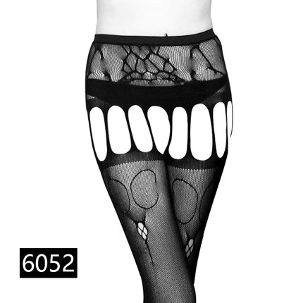 Donne Sexy Lingerie Calze Reggicalze Striscia Calze elastiche Calza a rete nera Coscia Collant velati Collant dropship