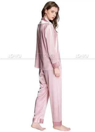 Regalo Delle Donne Raso di Seta Pigiama Set Pigiama Pigiama Set PIGIAMA Indumenti Da Notte Loungewear S, M, L, XL, 2XL, 3XL Più Solido platinumshop
