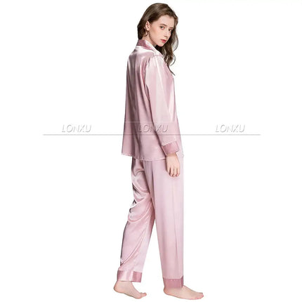 Regalo Delle Donne Raso di Seta Pigiama Set Pigiama Pigiama Set PIGIAMA Indumenti Da Notte Loungewear S, M, L, XL, 2XL, 3XL Più Solido platinumshop