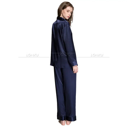 Regalo Delle Donne Raso di Seta Pigiama Set Pigiama Pigiama Set PIGIAMA Indumenti Da Notte Loungewear S, M, L, XL, 2XL, 3XL Più Solido platinumshop