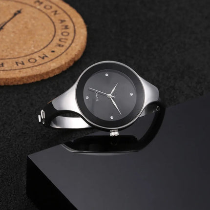 Orologio da donna con cinturino in cristallo di lusso Orologi da donna semplici alla moda Orologio da donna in acciaio inossidabile Orologio reloj mujer platinumshop