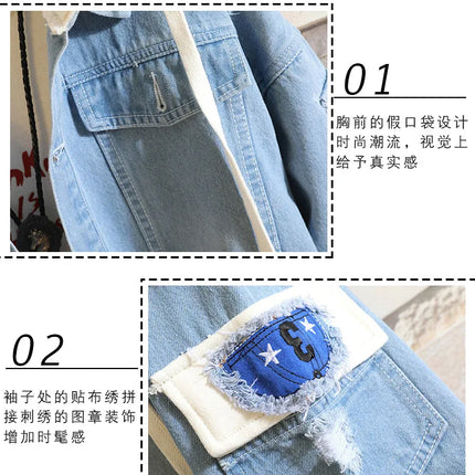 Anime Attack on Titan Unisex Streetwear Long Hooded Jeans Jacket Guilty Crown Death Note Harajuku Denim Patchwork Hoodies Coat