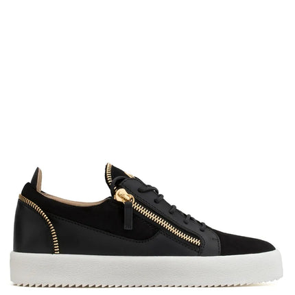 Unisex Black Casual Sneakers Man Metal Zipper Designer White Flat Platform Comfortable Shoes Low-heeled Female Shoe Euro Size 45