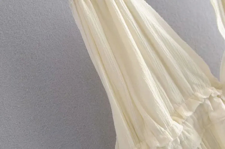 SheMujerSky Abito sexy con giunture in pizzo senza schienale Mini abiti estivi con scollo a V e scollo all'americana Abito da donna Elegante da sera