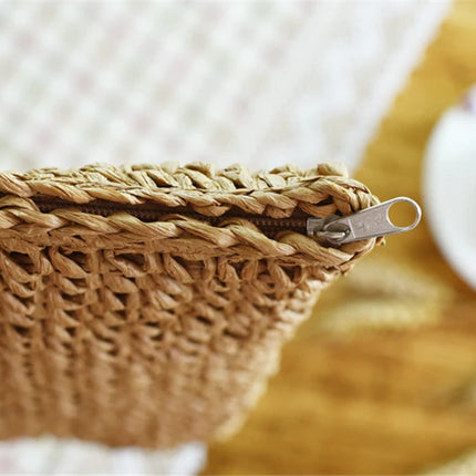 Women's Bag Summer Beach Bag Large Capacity Knitted Straw Hand-woven Rattan Beach Bag Bohemia Leather Women's Shoulder Bag New