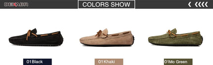 Dekbr Casual uomo scarpe in vera pelle estate traspirante verde mocassini da uomo scarpe in pelle Sapato Masculino Zapatos Hombre