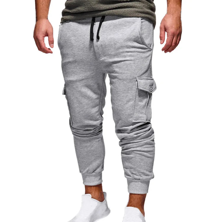 Men Joggers Sweatpants 2021 New Casual Mid Waist Trousers Men Pockets Solid Jogger Pants Men Plus Size 4XL Streetwear Men Pants