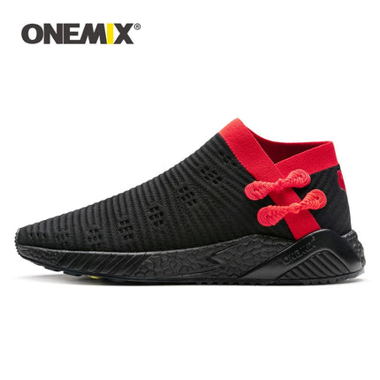 Onemix Calzini E Calzettoni Runningg Scarpe per Gli Uomini Retrò Scarpe da Ginnastica Traspiranti Lavorato a Maglia Vamp Durevole Suola in Gomma Calzini E Calzettoni Scarpe da Trekking Scarpa da Tennis PlatiNum