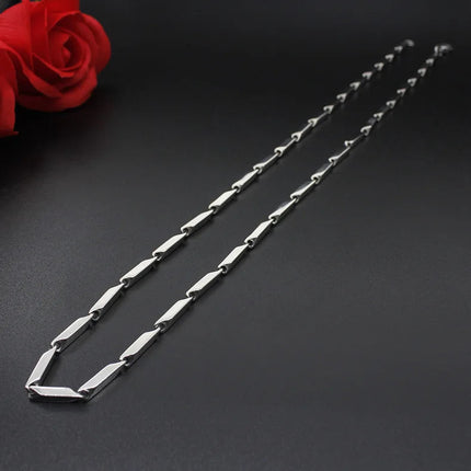 Fashion High-end New Titanium Steel Necklace Melon Chain Stainless Steel Chain Men And Women Fashion Necklace Gift Hot Sale PlatiNum
