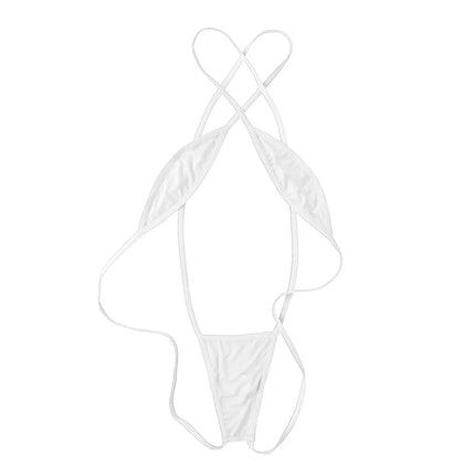 Mini micro bikini Tanga costume da bagno donna bikini set lingerie con spalline incrociate costumi da bagno senza schienale da donna platinumshop