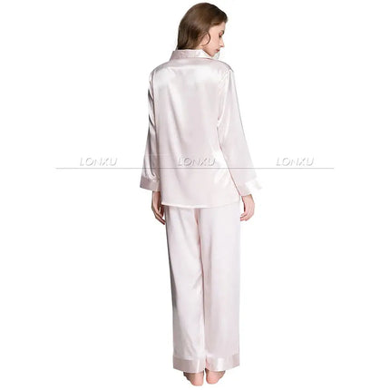 Regalo Delle Donne Raso di Seta Pigiama Set Pigiama Pigiama Set PIGIAMA Indumenti Da Notte Loungewear S, M, L, XL, 2XL, 3XL Più Solido platinumshop