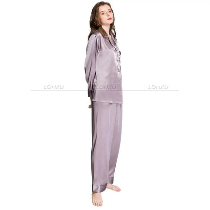 Delle donne di Seta Pigiama di Raso Set Pigiama Pigiama Set PIGIAMA Indumenti Da Notte Loungewear S, M, L, XL, 2XL, 3XL Più Il Formato platinumshop
