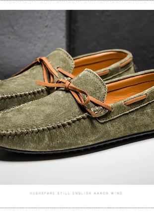 Dekbr Casual uomo scarpe in vera pelle estate traspirante verde mocassini da uomo scarpe in pelle Sapato Masculino Zapatos Hombre