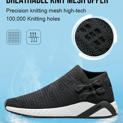 Onemix Calzini E Calzettoni Runningg Scarpe per Gli Uomini Retrò Scarpe da Ginnastica Traspiranti Lavorato a Maglia Vamp Durevole Suola in Gomma Calzini E Calzettoni Scarpe da Trekking Scarpa da Tennis PlatiNum