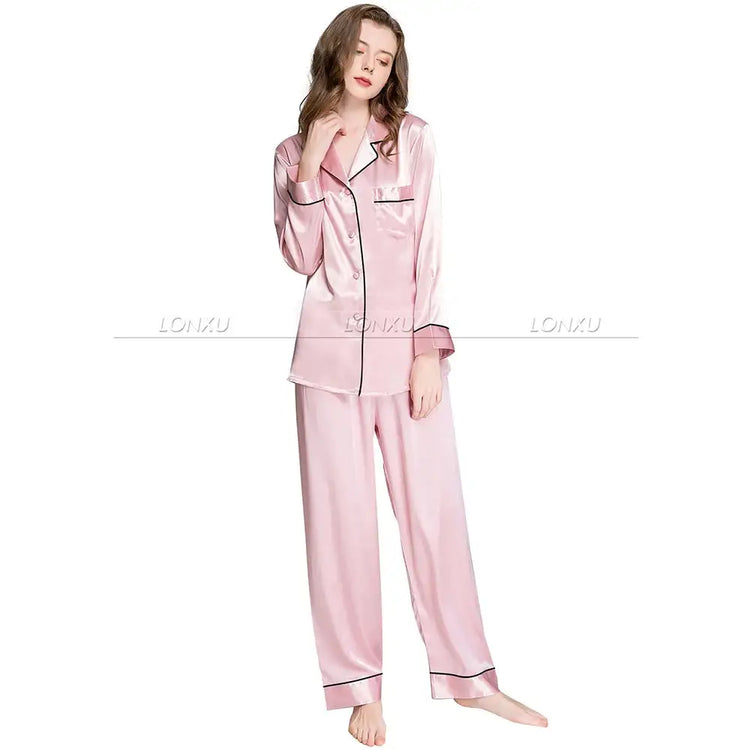 Delle donne Raso di Seta Pigiama Pigiama Set di Indumenti Da Notte Loungewear U. s. s6, M8, M10, L12, L14, L16, L18, L20 S ~ 3XL Più Il Formato platinumshop