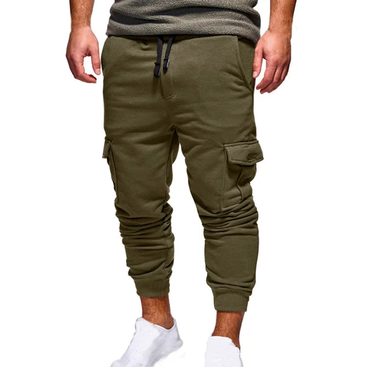 Men Joggers Sweatpants 2021 New Casual Mid Waist Trousers Men Pockets Solid Jogger Pants Men Plus Size 4XL Streetwear Men Pants