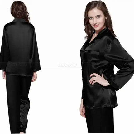 Regalo Delle Donne Raso di Seta Pigiama Set Pigiama Pigiama Set PIGIAMA Indumenti Da Notte Loungewear S, M, L, XL, 2XL, 3XL Più Solido platinumshop