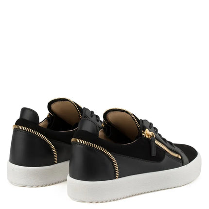 Unisex Black Casual Sneakers Man Metal Zipper Designer White Flat Platform Comfortable Shoes Low-heeled Female Shoe Euro Size 45