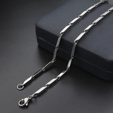 Fashion High-end New Titanium Steel Necklace Melon Chain Stainless Steel Chain Men And Women Fashion Necklace Gift Hot Sale PlatiNum