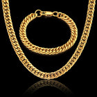 Set di gioielli da uomo Color oro acciaio inossidabile Miami Curb Cuban Link Chain bracciale collana Set Punk Hip Hop gioielli regalo maschile platinumshop