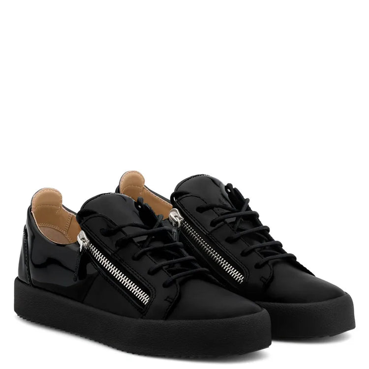 Fashion Black Flat Platform Comfortable Shoes Height Increasing Unisex Casual Sneakers Man Metal Zipper Designer Euro Size 38-45