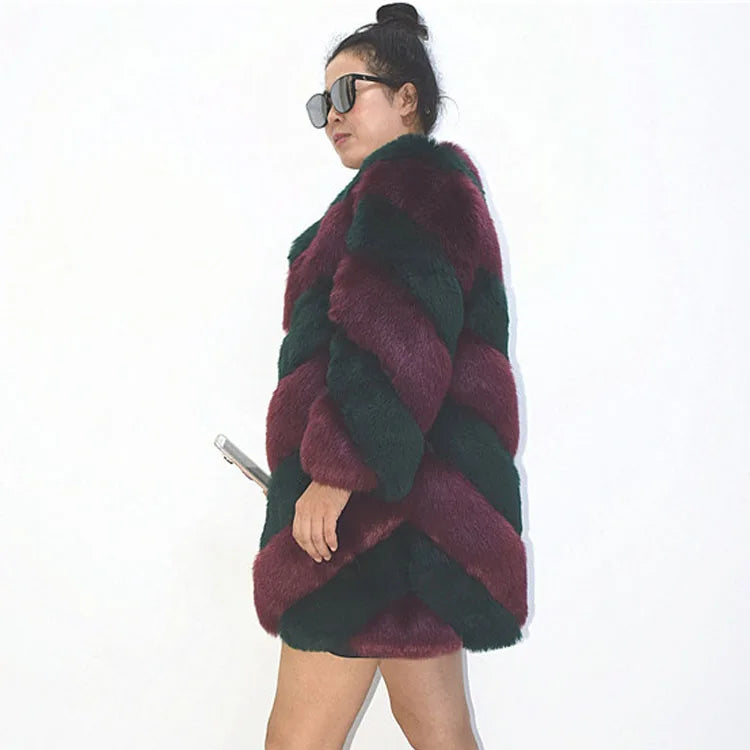 ZADORIN New Fashion Women Luxury Faux Fox Fur Coat Women Fashion Winter Coat Thick Warm Fake Fur Jacket Coats Chaqueta Mujer