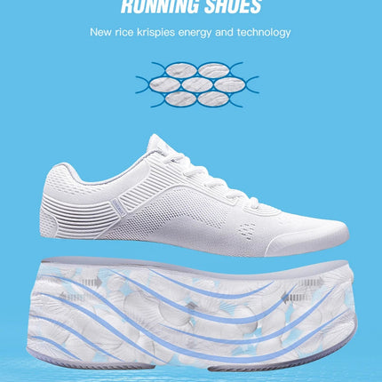 ONEMIX Scarpe da corsa bianche per uomo Outdoor Donna Sneakers atletiche Maratona Sport Scarpe da passeggio Viaggi Trekking Calzature da jogging PlatiNum