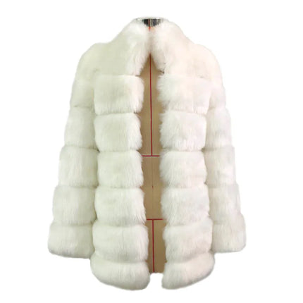 ZADORIN Winter Outerwears Furry Faux Fur Coat Women Stand Collar Long Sleeve Fake Fur Jacket Fur Coats fourrure abrigos mujer
