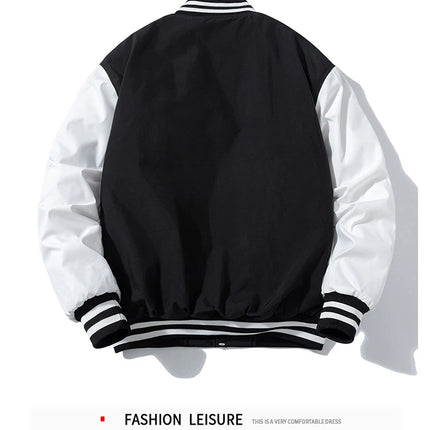 Winter Varsity Jacket Men Women Streetwear Basketball Jacket Fashion Casual Thick Parkas Men Korean Patchwork Couple Coat Button