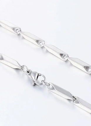 Gioielli di moda stile hip-hop con catena bizantina da uomo in acciaio inossidabile PlatiNum