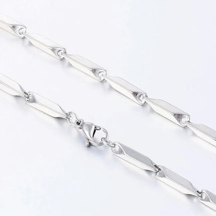 Gioielli di moda stile hip-hop con catena bizantina da uomo in acciaio inossidabile PlatiNum