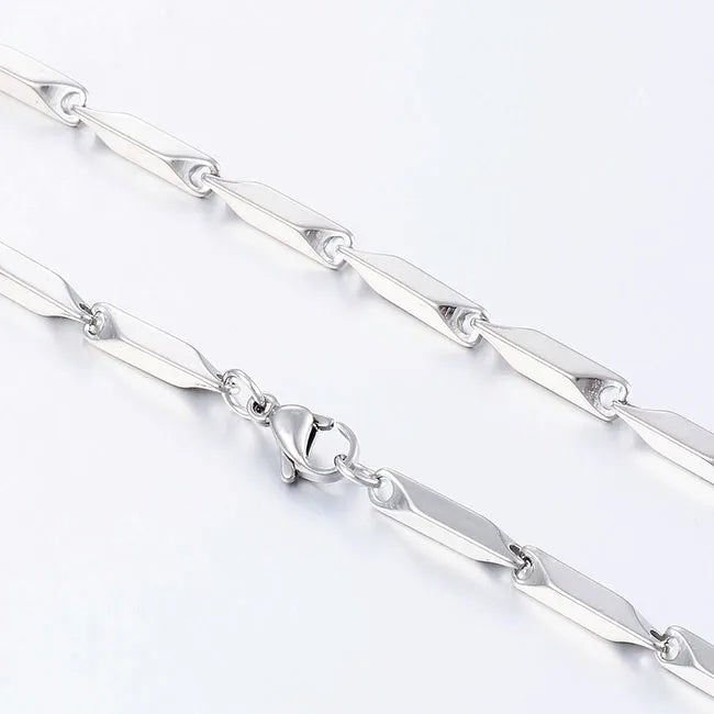 Gioielli di moda stile hip-hop con catena bizantina da uomo in acciaio inossidabile PlatiNum