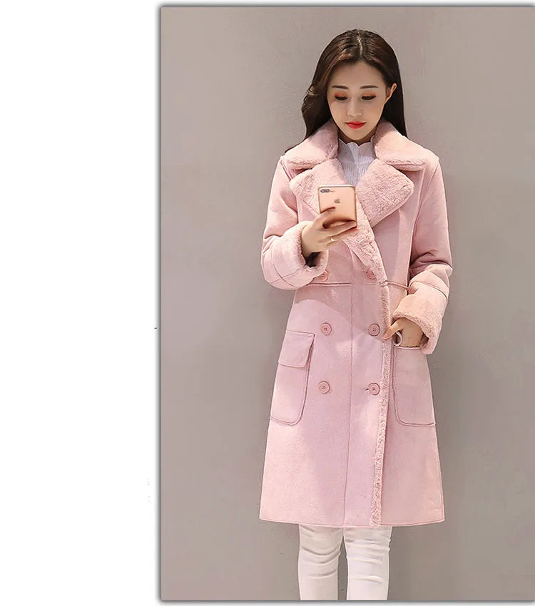 Winter Fashion New High Quality Rabbit Fur Coat Velvet Fur Coat Long Fur Coat Female Loose Thick Warm Mink Fur Teddy Coat