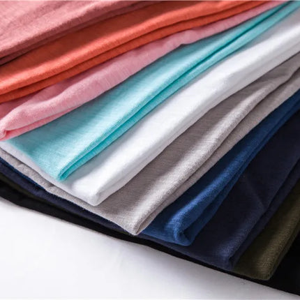 Men's 100% Cotton Branded Quality T-shirt V-Neck Fashion Design Slim Fit Solid Men's T-shirt Top Tees Short Sleeve T-shirt for Men