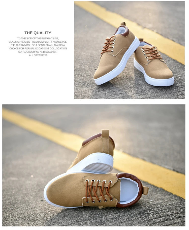 Fashion Canvas Men's Sneakers Black Lace Up Sping Shoes 2024 Classic Casual Vulcanized Shoes Size 46 47 Mens Spring Sport Shoes