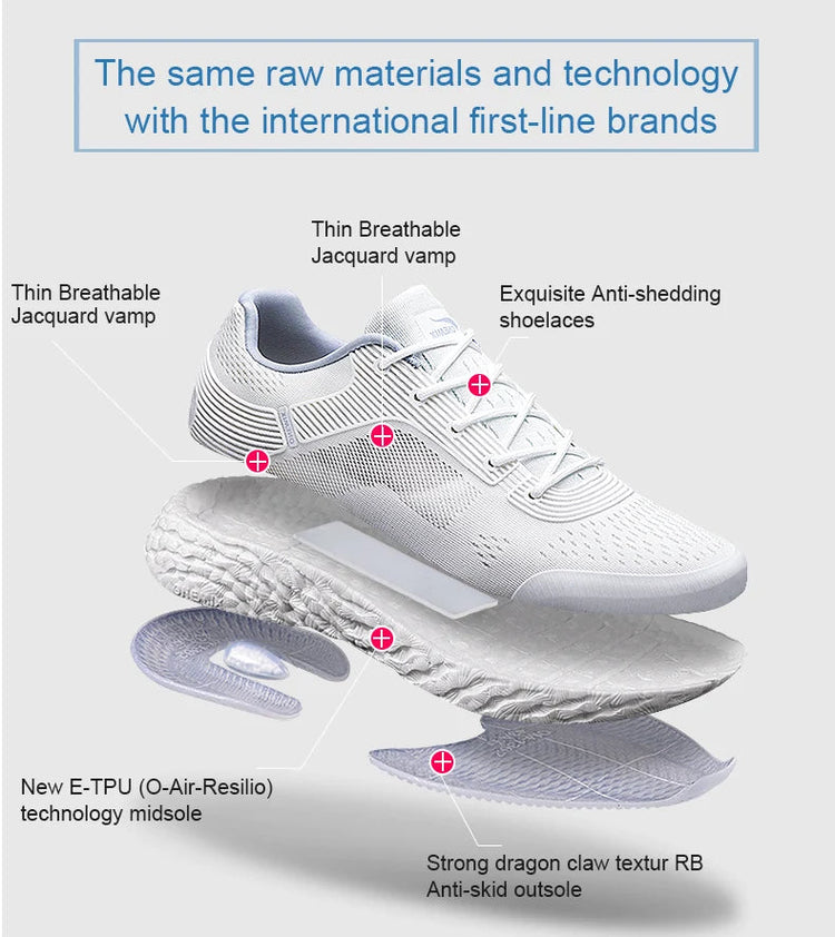 ONEMIX Scarpe da corsa bianche per uomo Outdoor Donna Sneakers atletiche Maratona Sport Scarpe da passeggio Viaggi Trekking Calzature da jogging PlatiNum