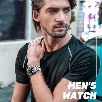 ADDIESDIVE Classic Men's Business and Leisure Quartz Watch 200m Waterproof 316L Stainless Steel Sports Night Light Diving Watch
