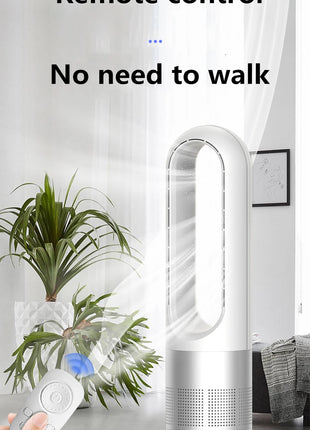110V / 220V 18 pollici Mini ventilatore elettrico senza foglie per uso domestico funzione di temporizzazione del telecomando, ventilatore da pavimento muslimexayp