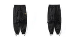Tactical Cargo Pants Men Joggers Streetwear Ankle-length Pants Ribbons Elastic Waist Black Pant Hip Hop Male
