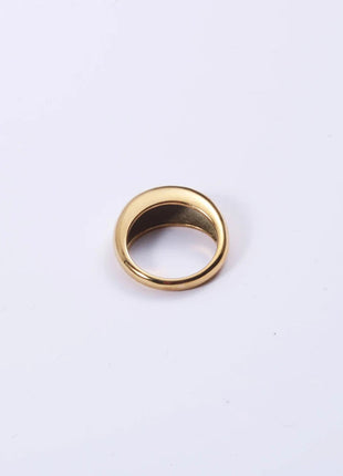 e-Manco Fashion Simple Stainless Steel Rings for Women Arc Rings Jewellery Geometric Ring Size 5 6 7 8 PlatiNum