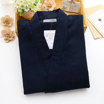 Pantaloni cardigan kimono stile giapponese 2 pezzi Set indumenti da notte da uomo accappatoio in cotone comodo abito da casa vestaglia indumenti da notte casual quotidiano