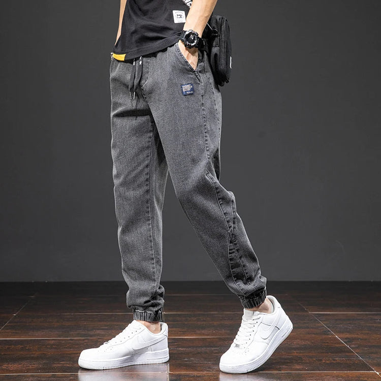 Spring Summer Black Blue Cargo Jeans Men Streetwear Denim Jogger Pants Men Baggy Harem Jean Trousers Plus Size PlatiNum