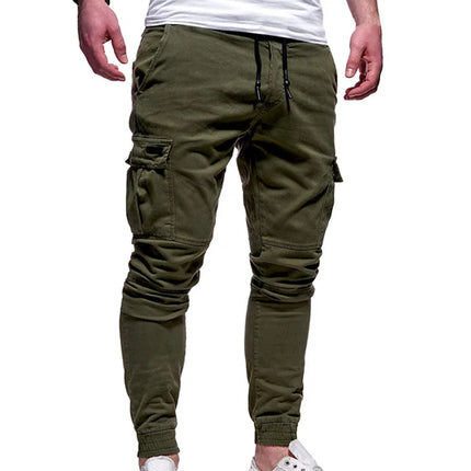 Men's Pants Multi-Pockets Joggers Men Sweatpants 2025 New Casual Solid Cargo Pants Men Oversize Streetwear Pants Men Trousers