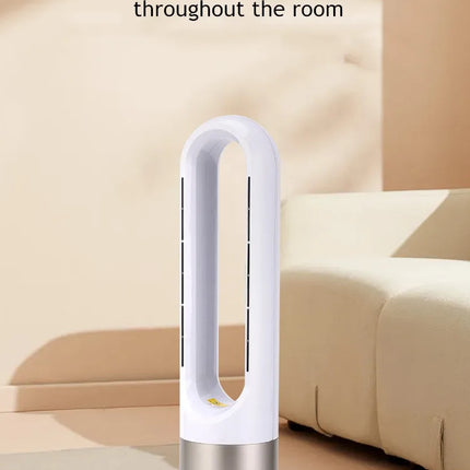 Ventilatore a torre elettrico senza lama con riscaldatore per condizionatore d'aria in piedi con raffreddamento ad aria fredda e calda con telecomando timer