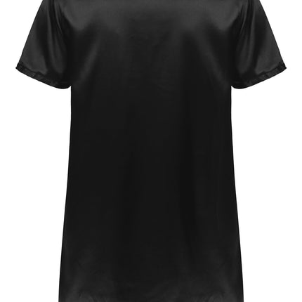 Donna uomo pigiama in raso di seta pigiameria maniche corte camicia da notte Kimono accappatoio abito da notte accappatoio camicia da notte estiva Homewear