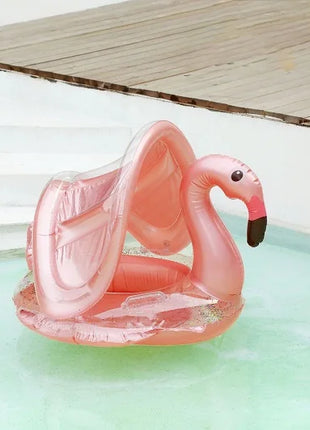 Rooxin Flamingo Nuoto Cerchio Bambino Infantile Galleggiante Piscina Anello di Nuoto Con Parasole Sedile Galleggiante Estate Spiaggia Piscina Festa Giocattoli