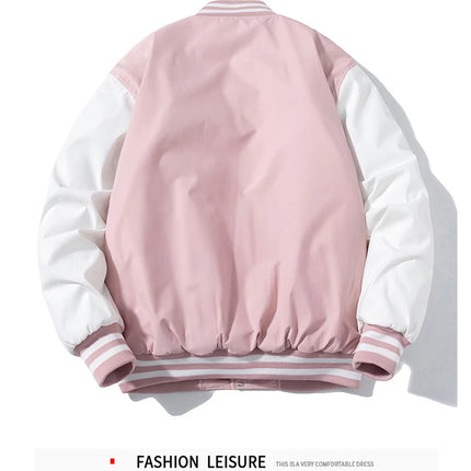 Winter Varsity Jacket Men Women Streetwear Basketball Jacket Fashion Casual Thick Parkas Men Korean Patchwork Couple Coat Button
