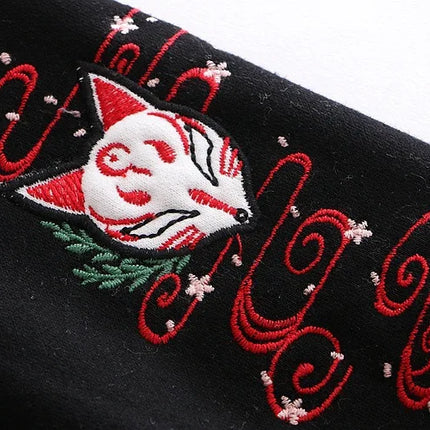 Neploe Women Hoodies Fleece Thick Cute Fox Embroidery Winter Autumn Women Pullovers Jumpers Japanese 2025 New Hooded Coat 56439