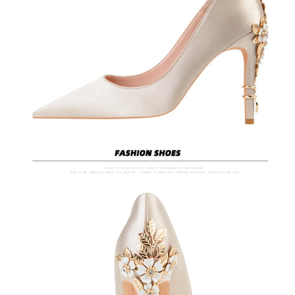 Moda mujer tacones altos bajos de aguja boda/fiesta zapatos de salón de señora primavera/otoño calzado femenino clásico calzado de mujer